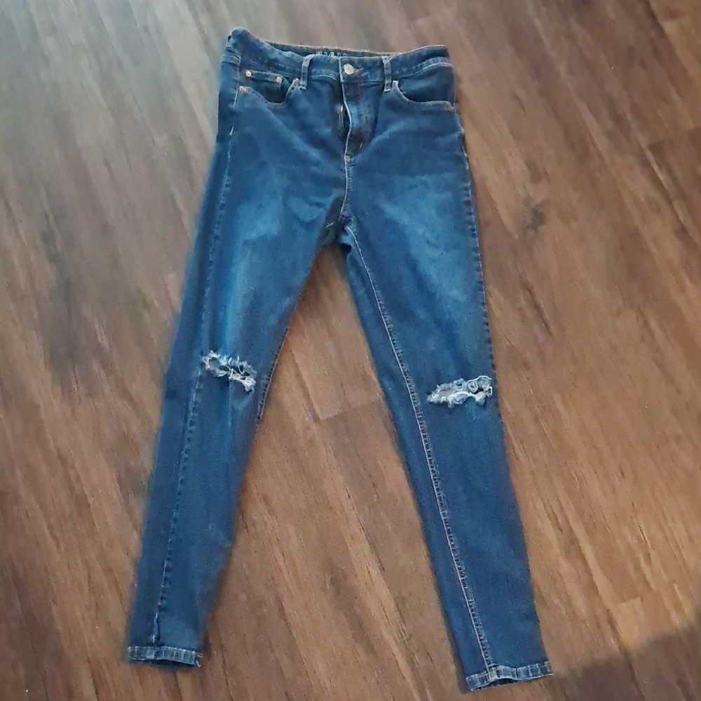 Blue Distressed Women's Jeans
